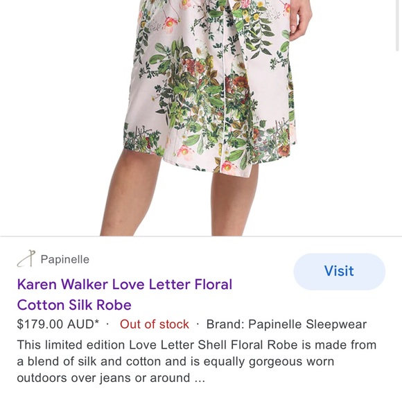 Karen Walker Love Letter Floral Robe sz S - Picture 5 of 12